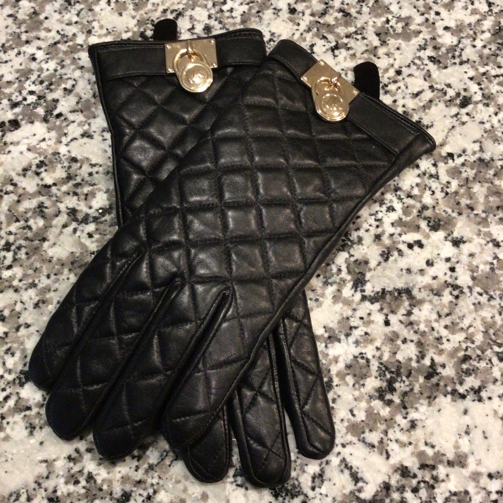 Michael Kors Leather Gloves